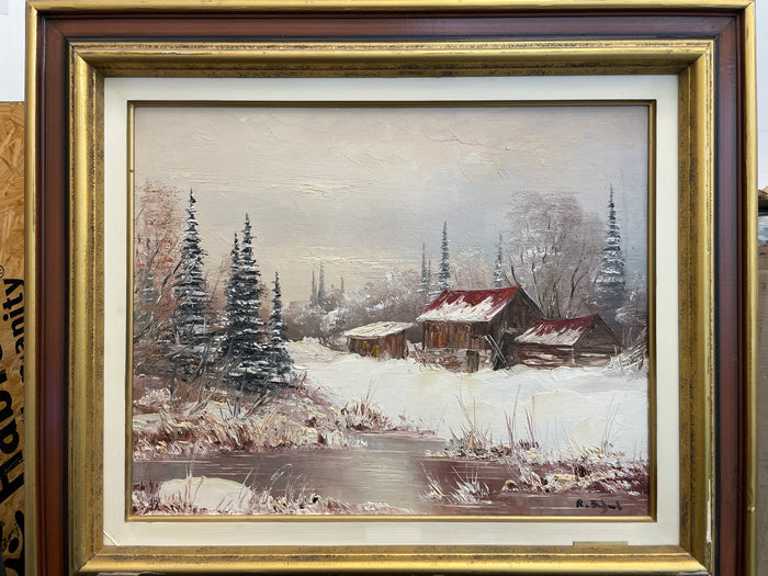 Artwork - Original oil painting by Canadian artist Rose Schul - Winter Scene