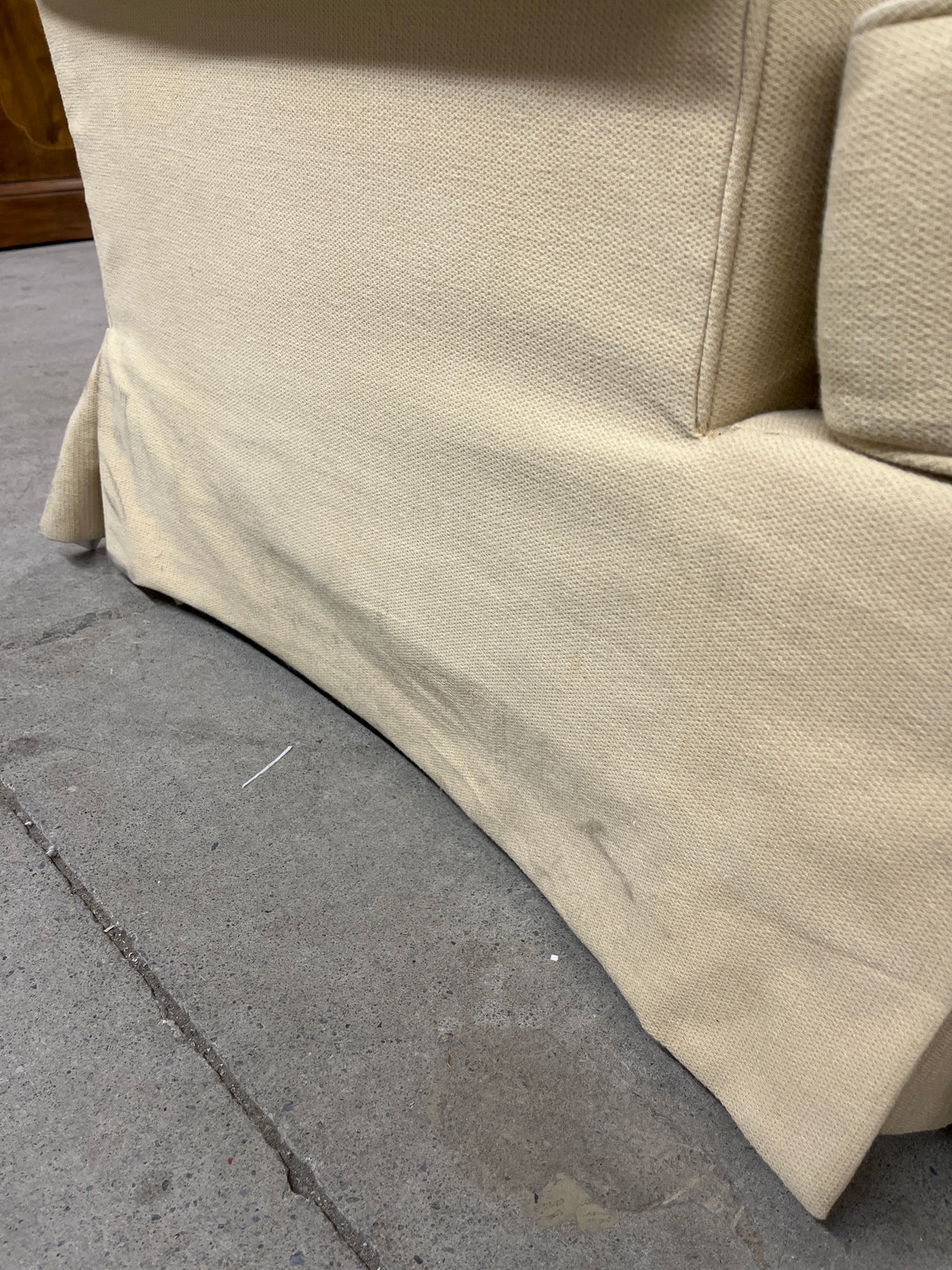 84" W Cream Sofa