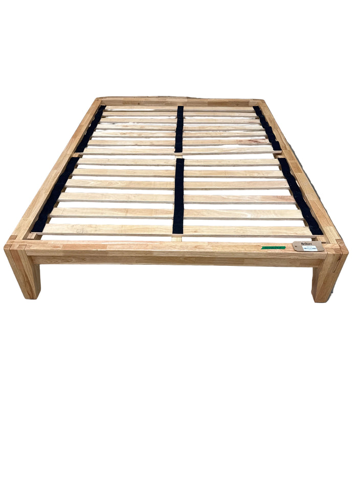 Silk And Snow Wooden Double/Full Bed
