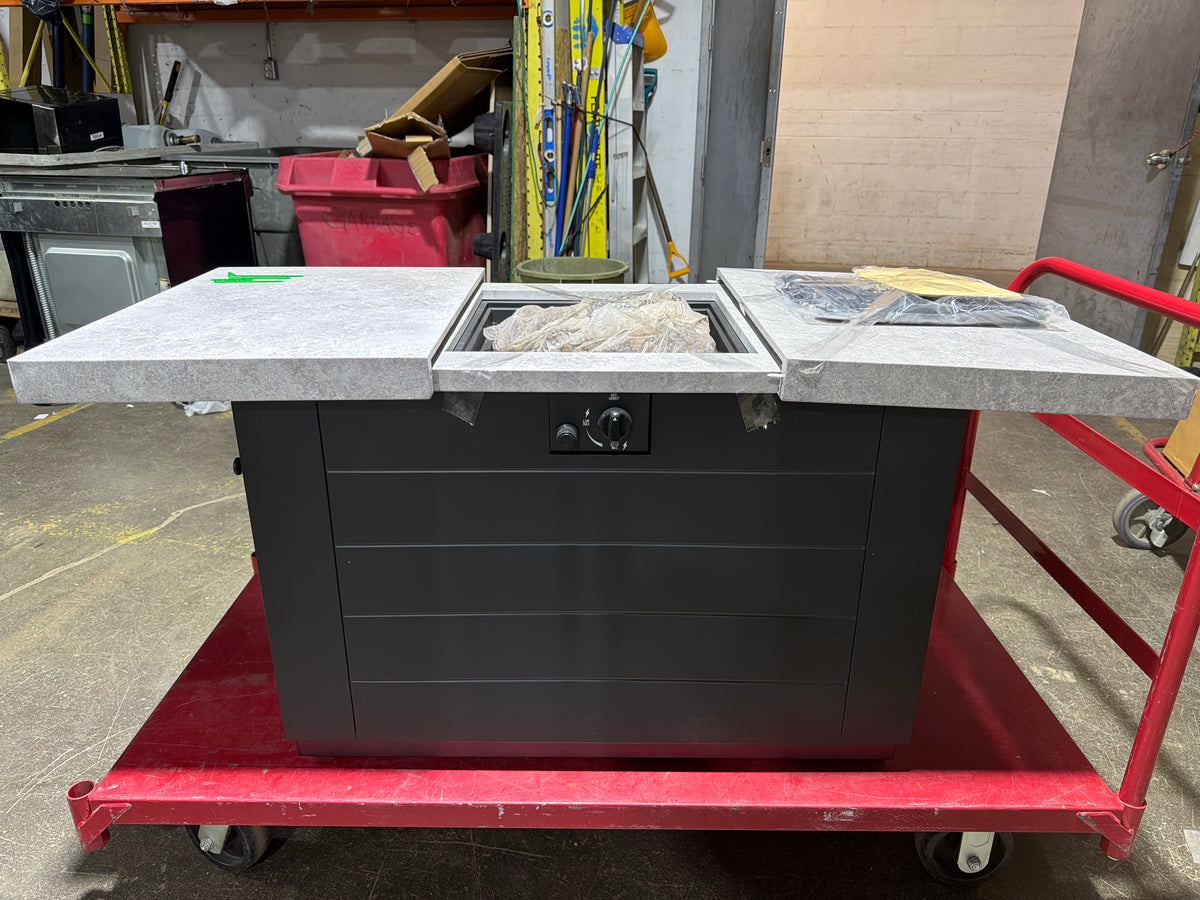 Sunjoy 40-in W Lambert LP Liquid Propane Gaz Fire Table w/ Steel Marble-Look Sliding Tabletop - 37,000 BTU
Article #332084441 Model #A302018310