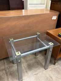 Modern Minimalist Styled Square Glass Side Table