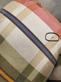 Tartan Plaid Sofa - Crimson Red, Olive Green, Gold and Cream