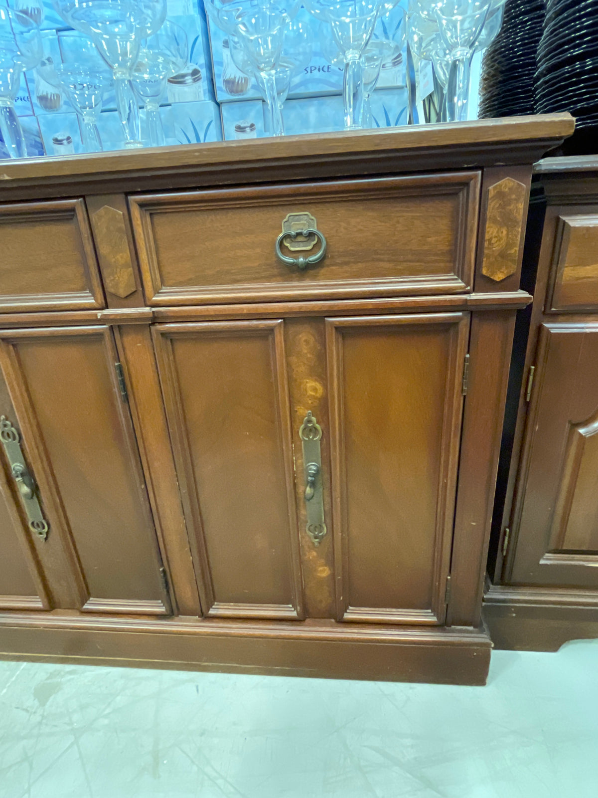 Henredon Dark Brown Wood Sideboard