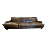 Eleganza Genuine Leather Long Sofa Made in Canada