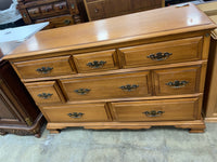 8 Drawer Bronze Handled Dresser