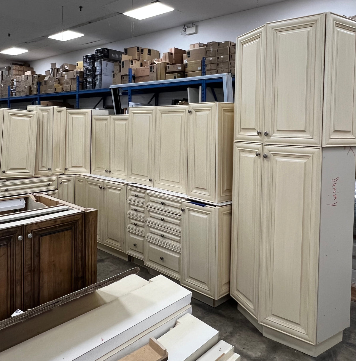 Two - Tone Cream Kitchen with Maple Island