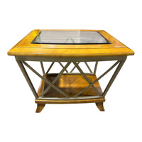 Metal Lattice End Table