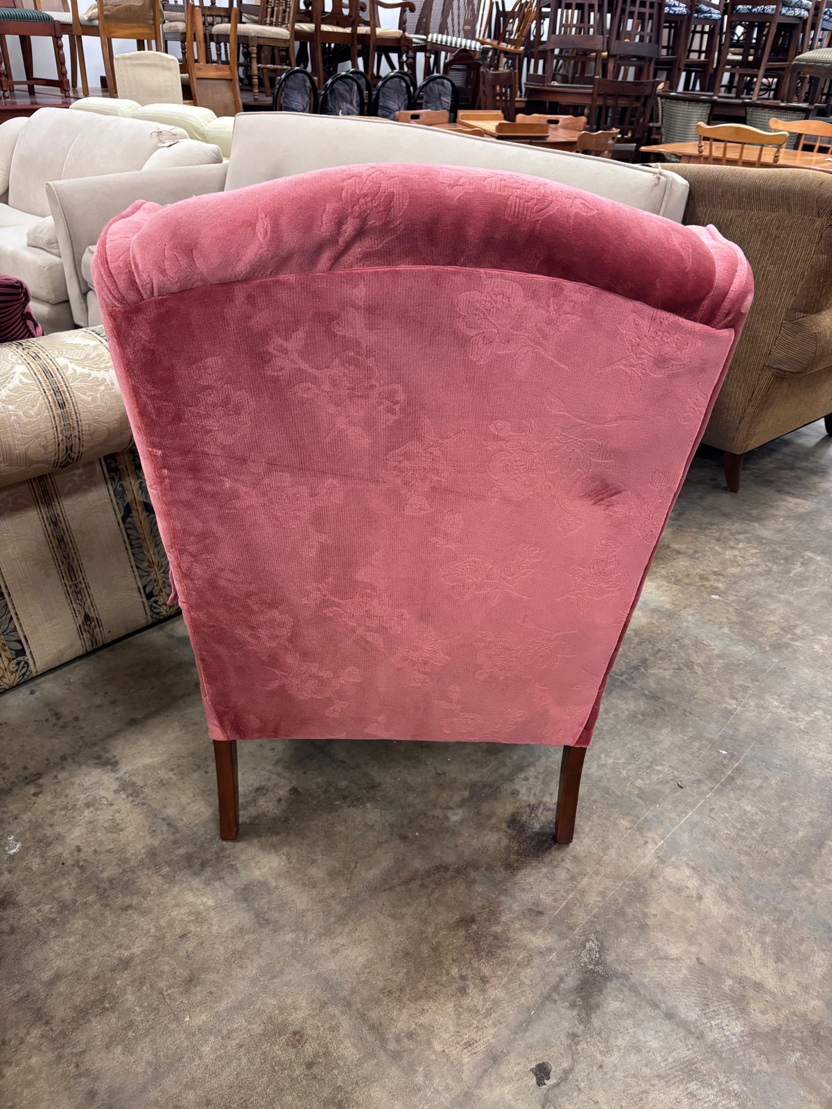 Queen Anne Style Wingback Chair
