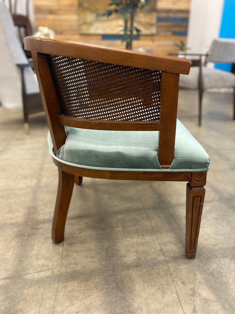 Light Emerald Rattan Lounge Chair