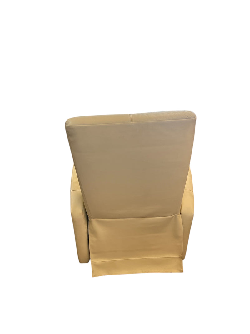Cream Faux Leather Armchair