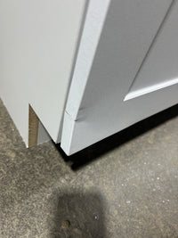 Hampton Bay Edson White Base Cabinet (Cracked Selling As is)