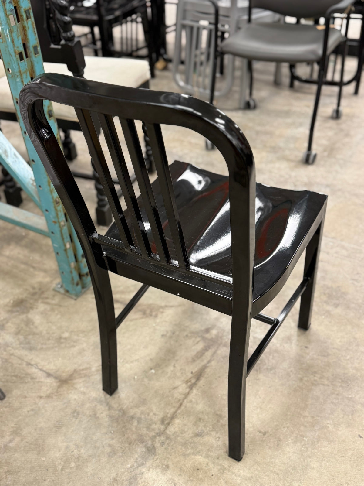 Black Kipling Gunmetal Chair