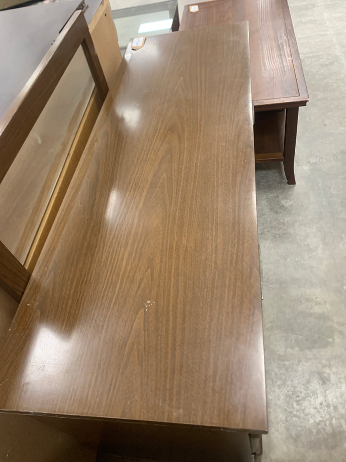 Retro 6 Drawer Dresser With Mirror