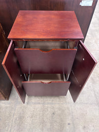 Small Wooden Maroon Cabinet
