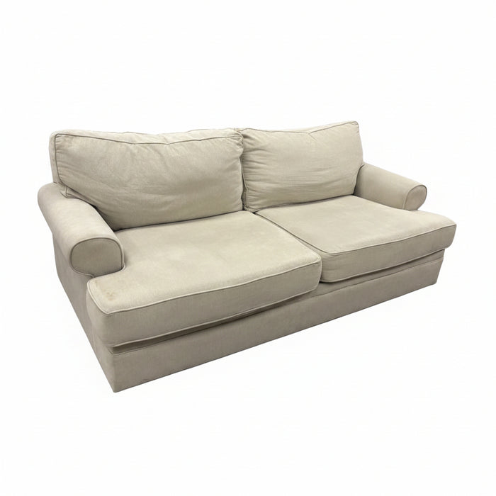 Beige Loveseat with Deep Cushions