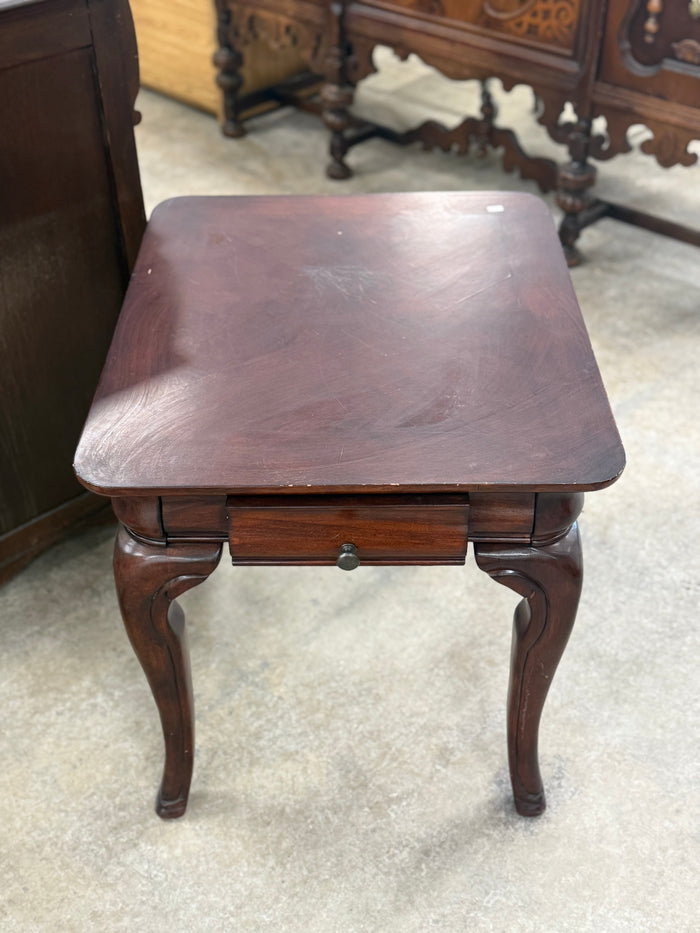 Dark Mahogany Brown Side Table