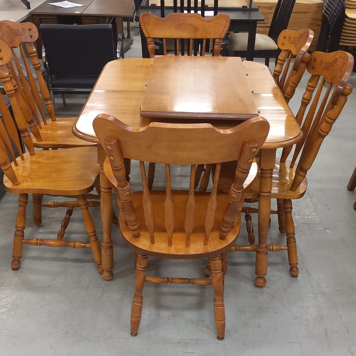 Maple Dining Set with Six Chairs