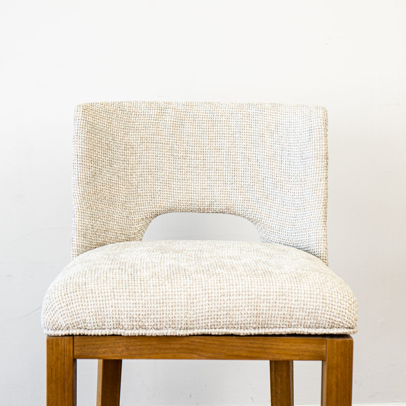 Counter Stool in Grey Bouclé