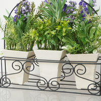 10.5-inch W Artificial Lavender Basket