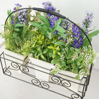 10.5-inch W Artificial Lavender Basket
