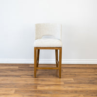 Counter Stool in Grey Bouclé