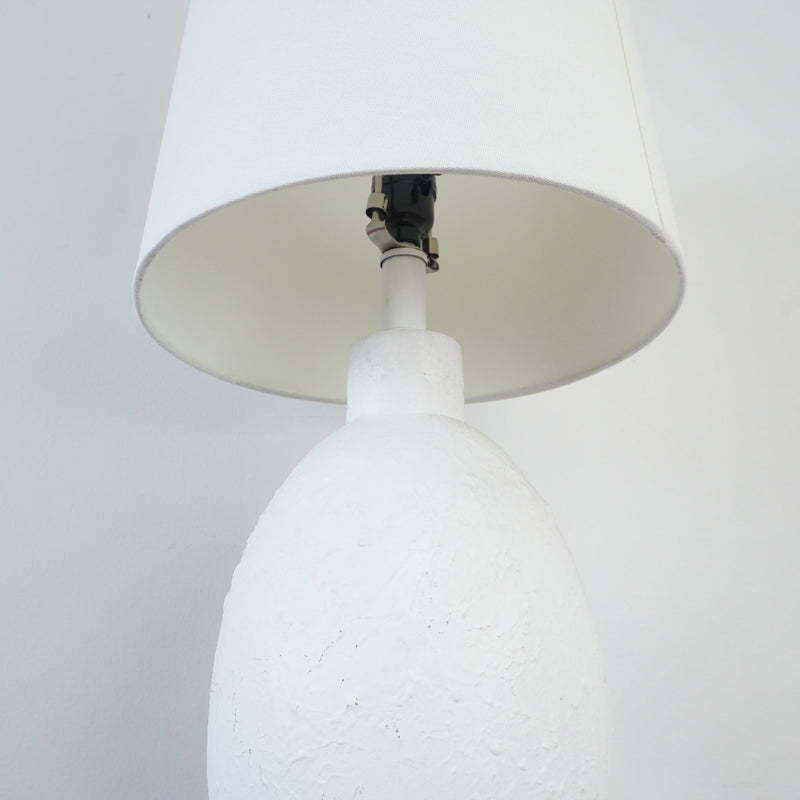 10-inch W Table Lamp Ceramic Base in White