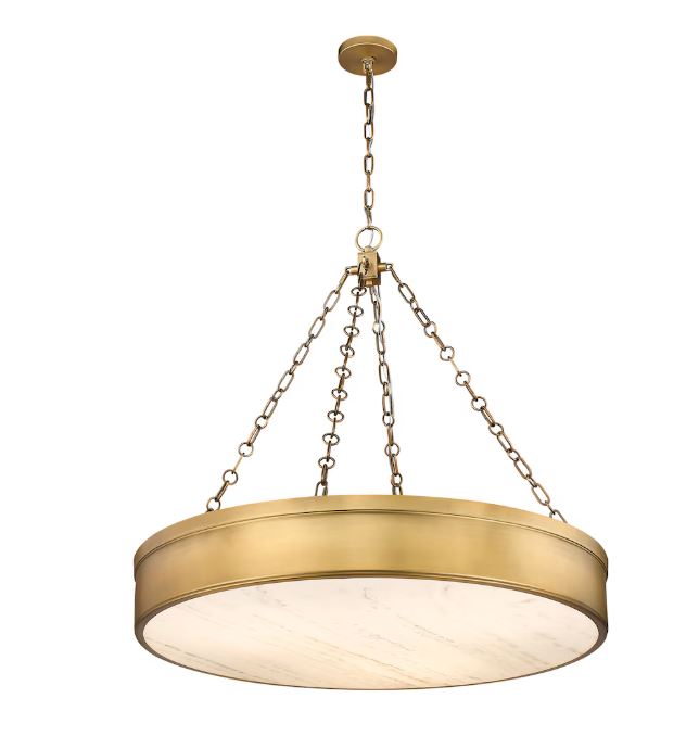 Z-Lite Anders 3 Light Pendant in Rubbed Brass