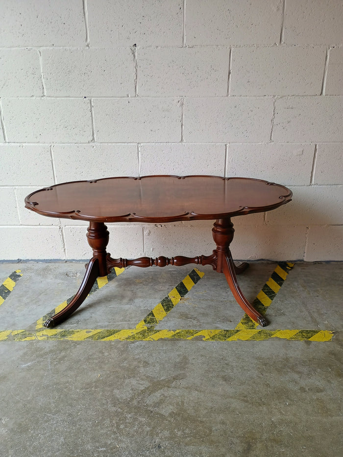 Solid Wood Oval Coffee Table