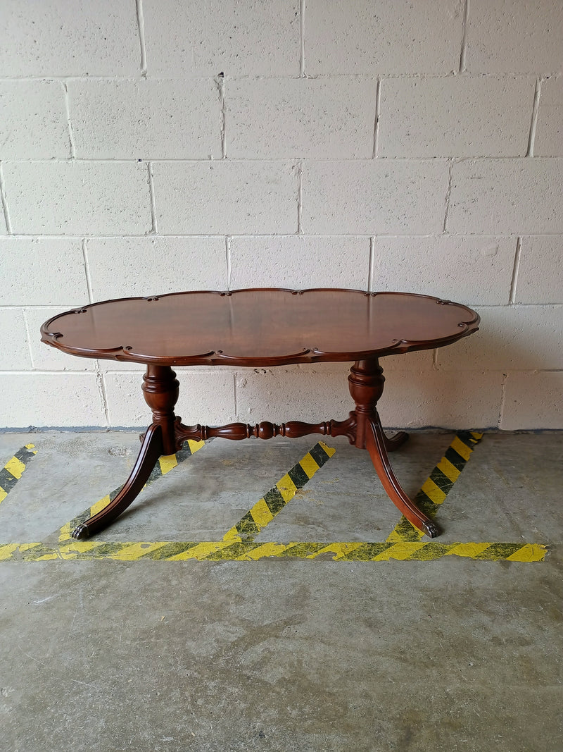 Solid Wood Oval Coffee Table