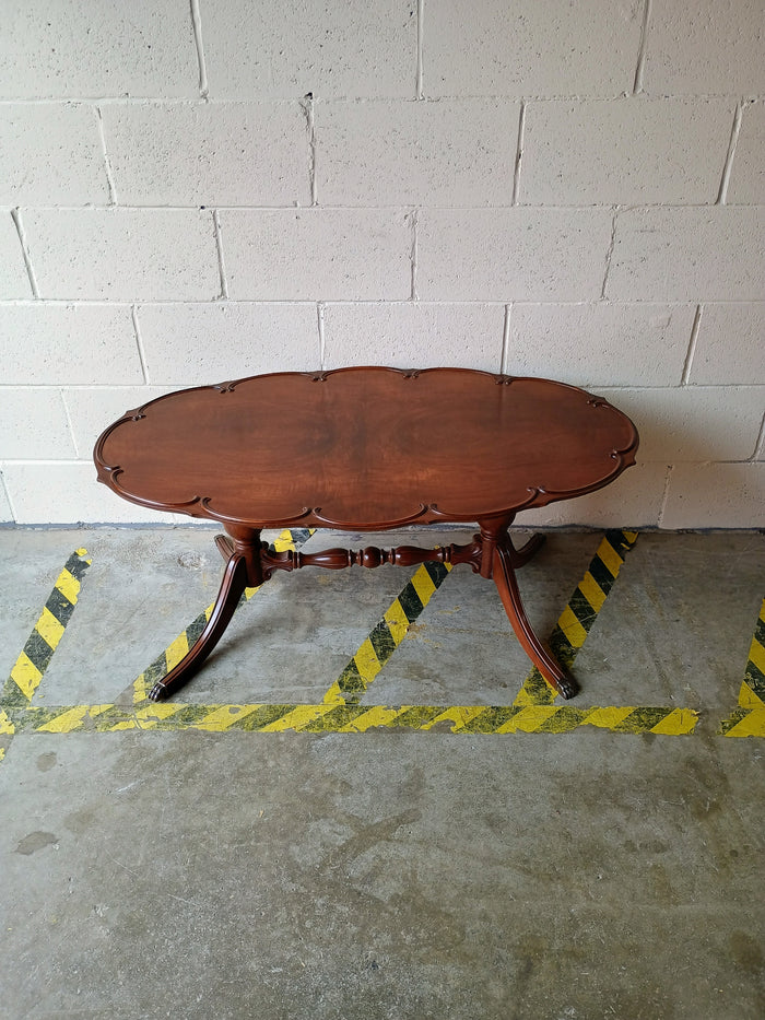 Solid Wood Oval Coffee Table