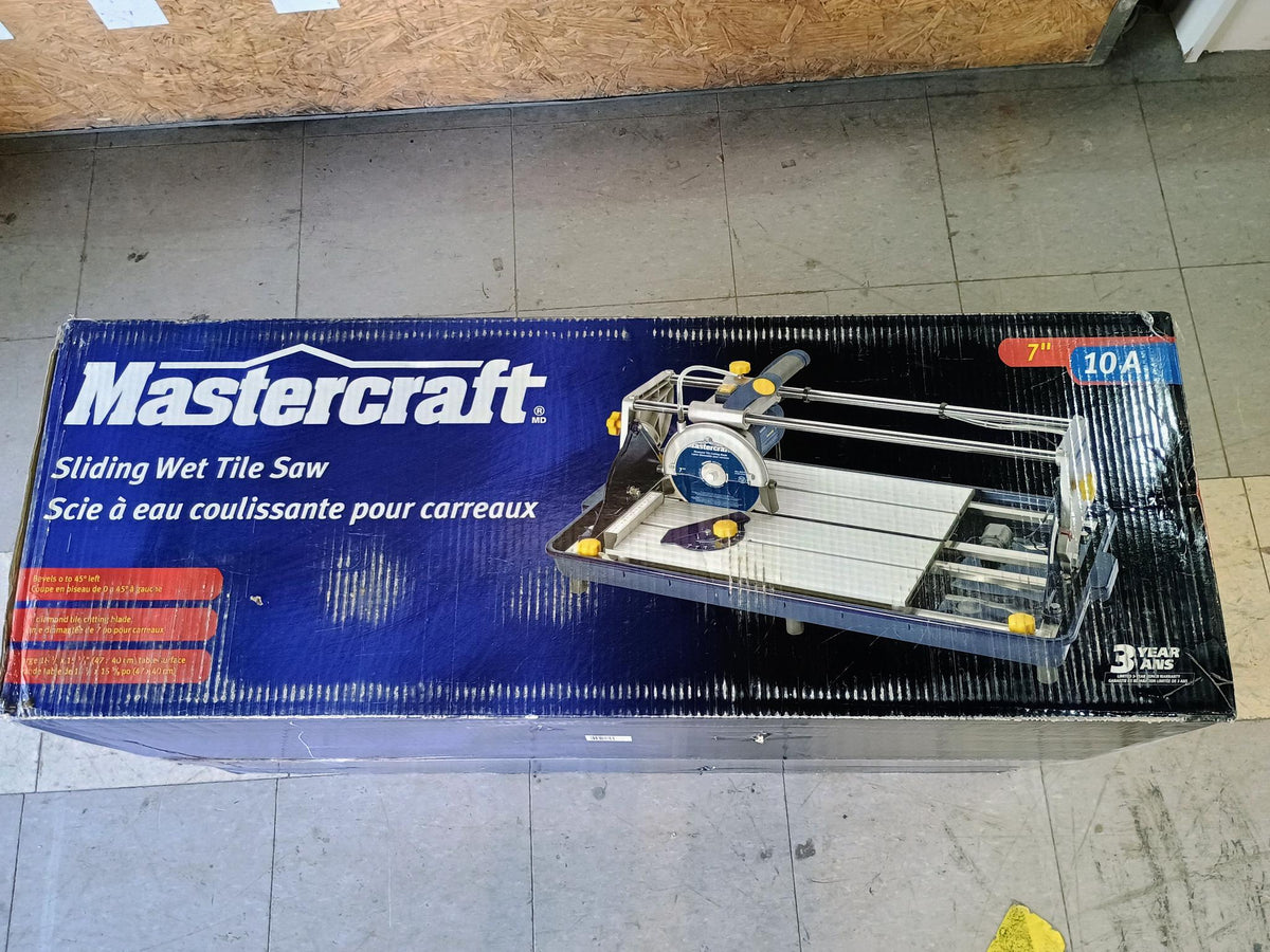 Mastercraft Sliding Wet Tile Saw, 7-in