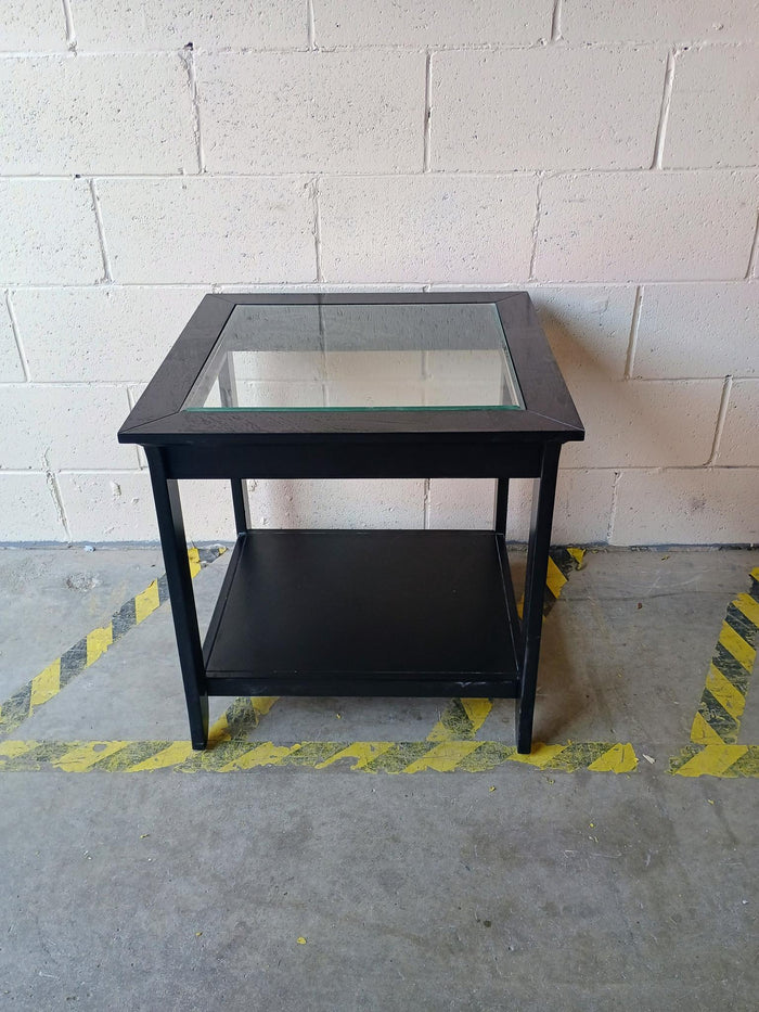 Black and Glass Side Table