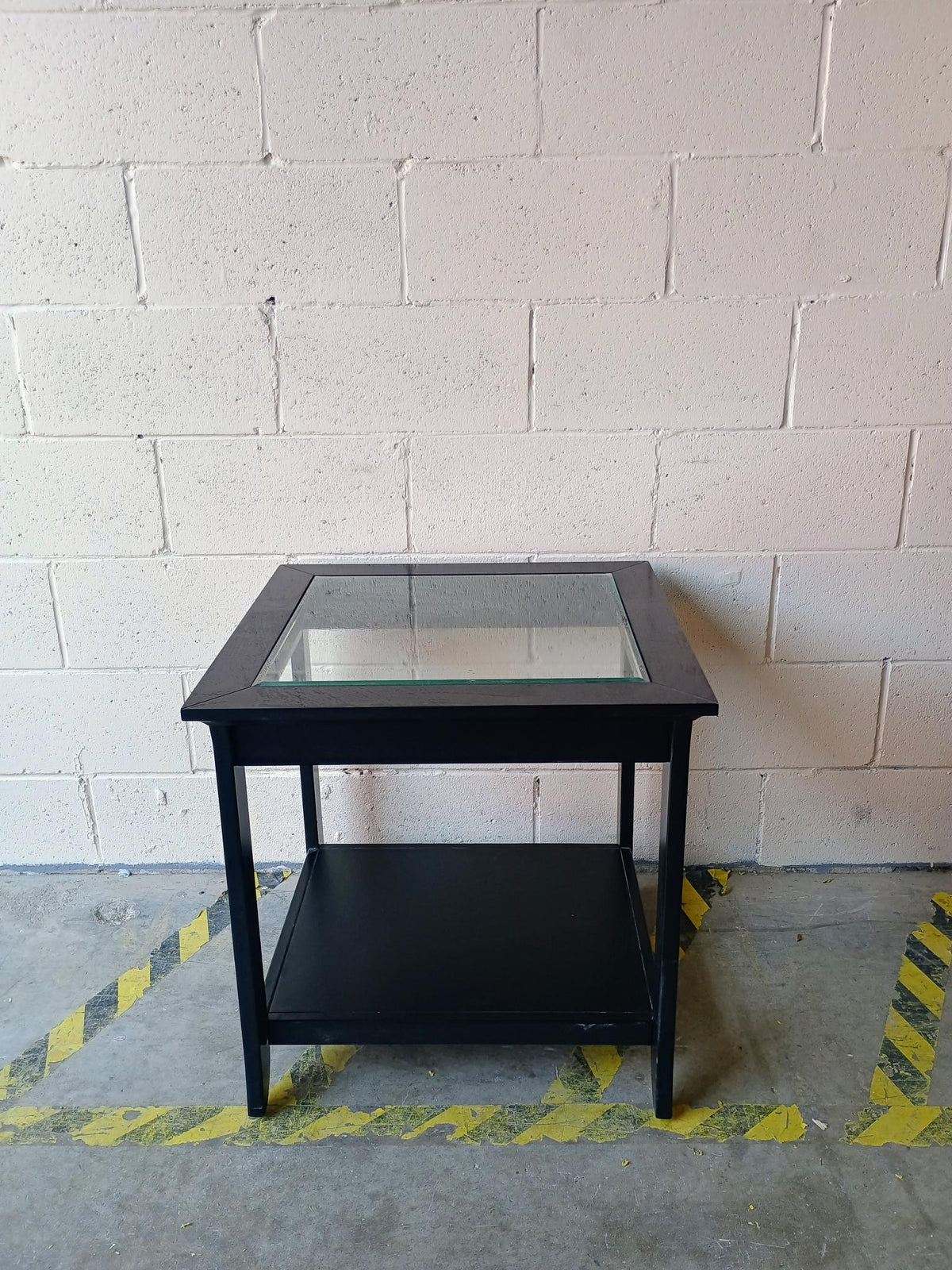 Black and Glass Side Table