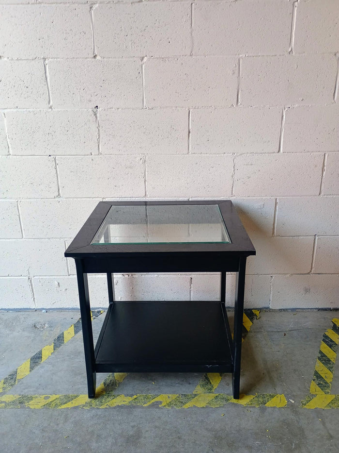 Black and Glass Side Table