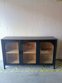 Faux Wood Sideboard in Black
