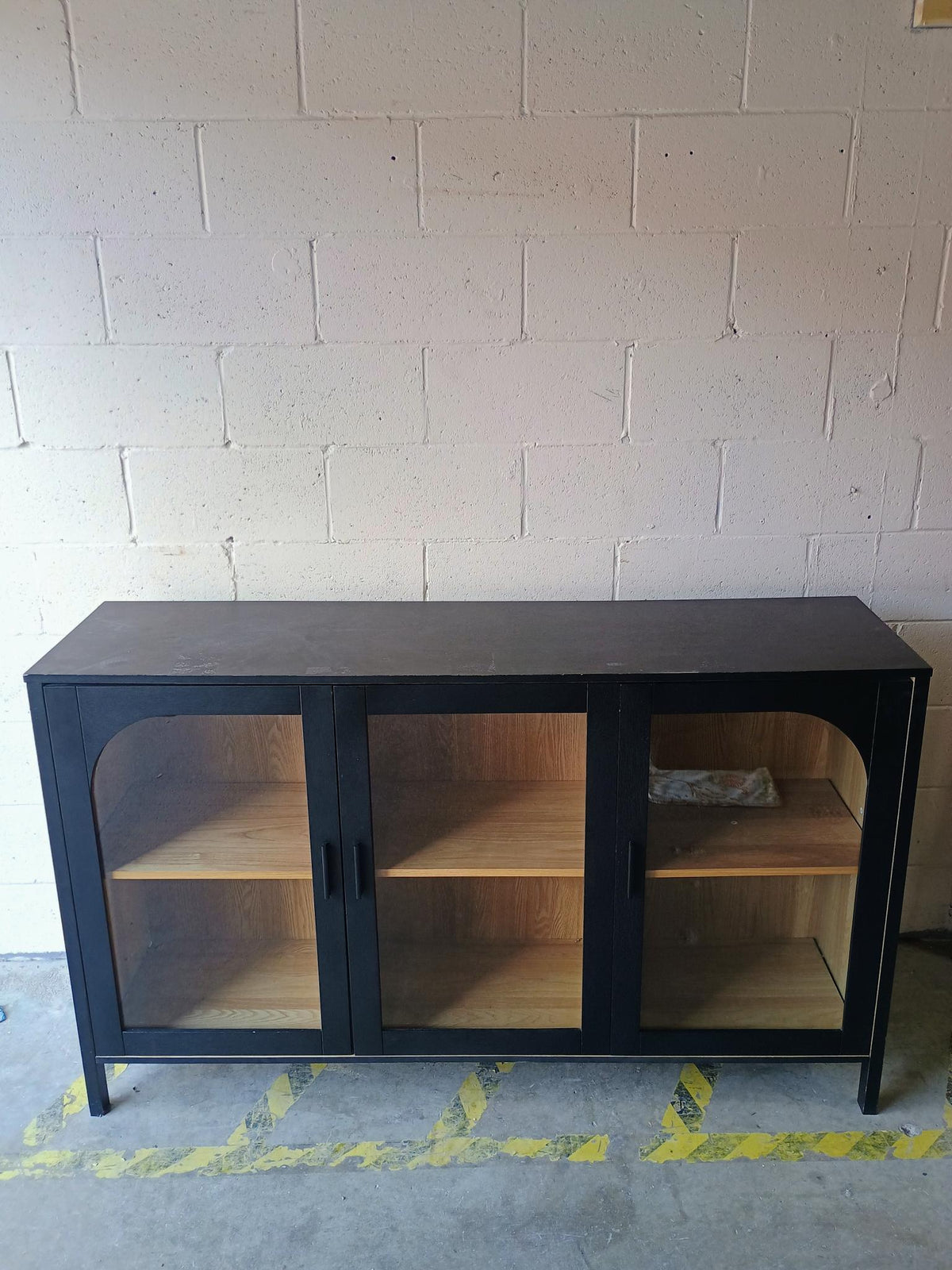 Faux Wood Sideboard in Black