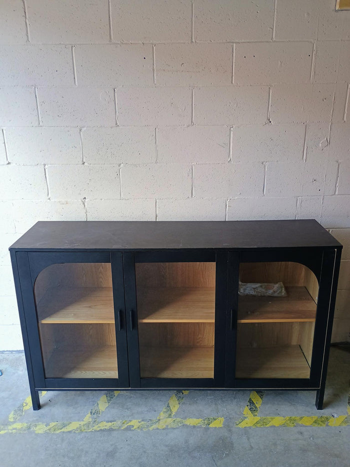 Faux Wood Sideboard in Black