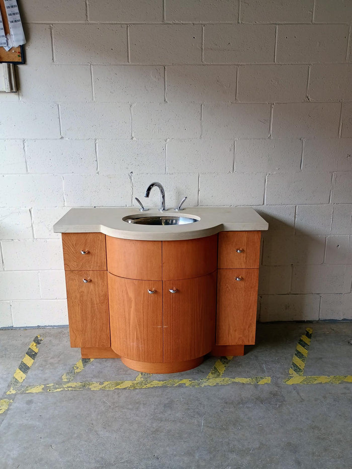 Modern Vanity Cabinet in Maple