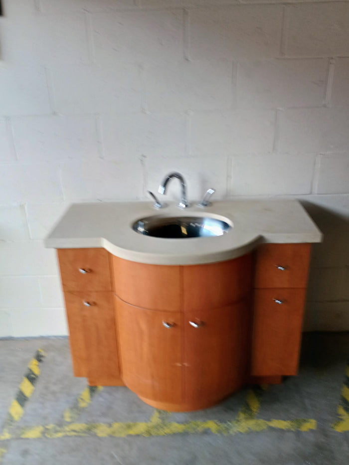 Modern Vanity Cabinet in Maple