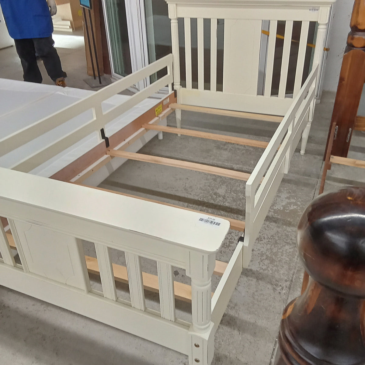 44.5"W Cream Bed Frame - Twin