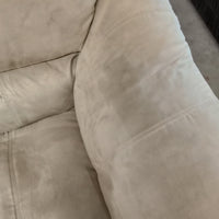 80"W 3-Seat Sofa in Beige Velour