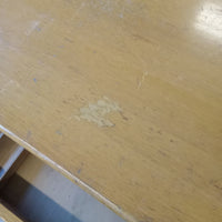 60"W Solid Oak Double Pedestal Desk