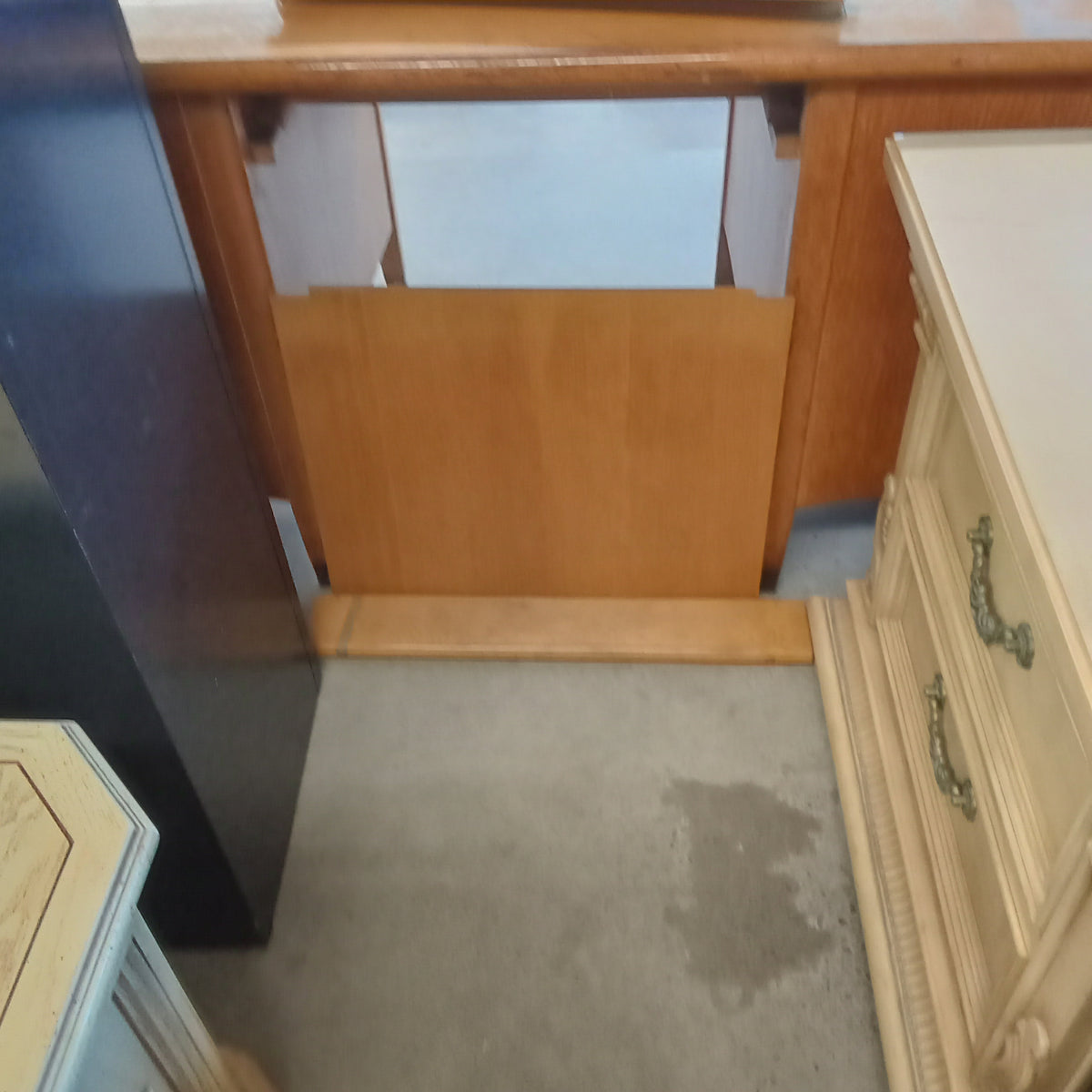 60"W Solid Oak Double Pedestal Desk
