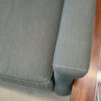 74"W Gray Fabric 3-Seat Sofa