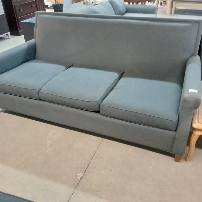 74"W Gray Fabric 3-Seat Sofa