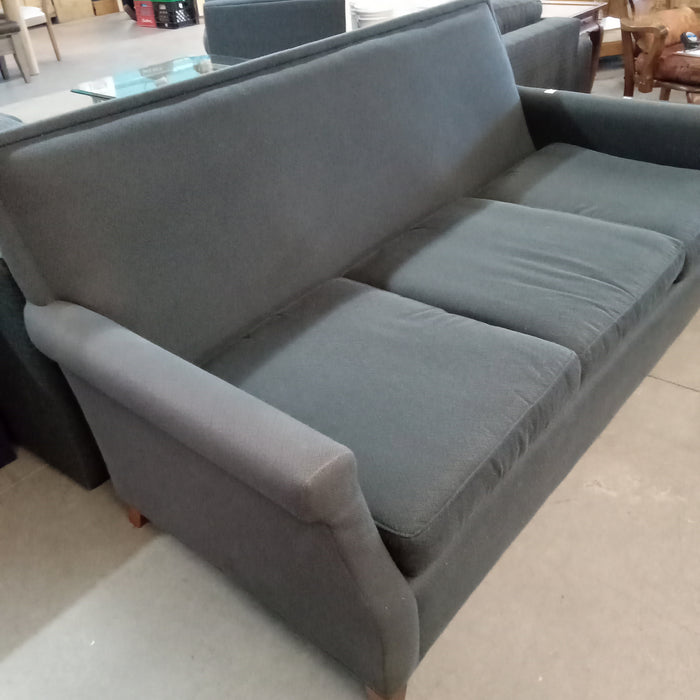 74"W Gray Fabric 3-Seat Sofa