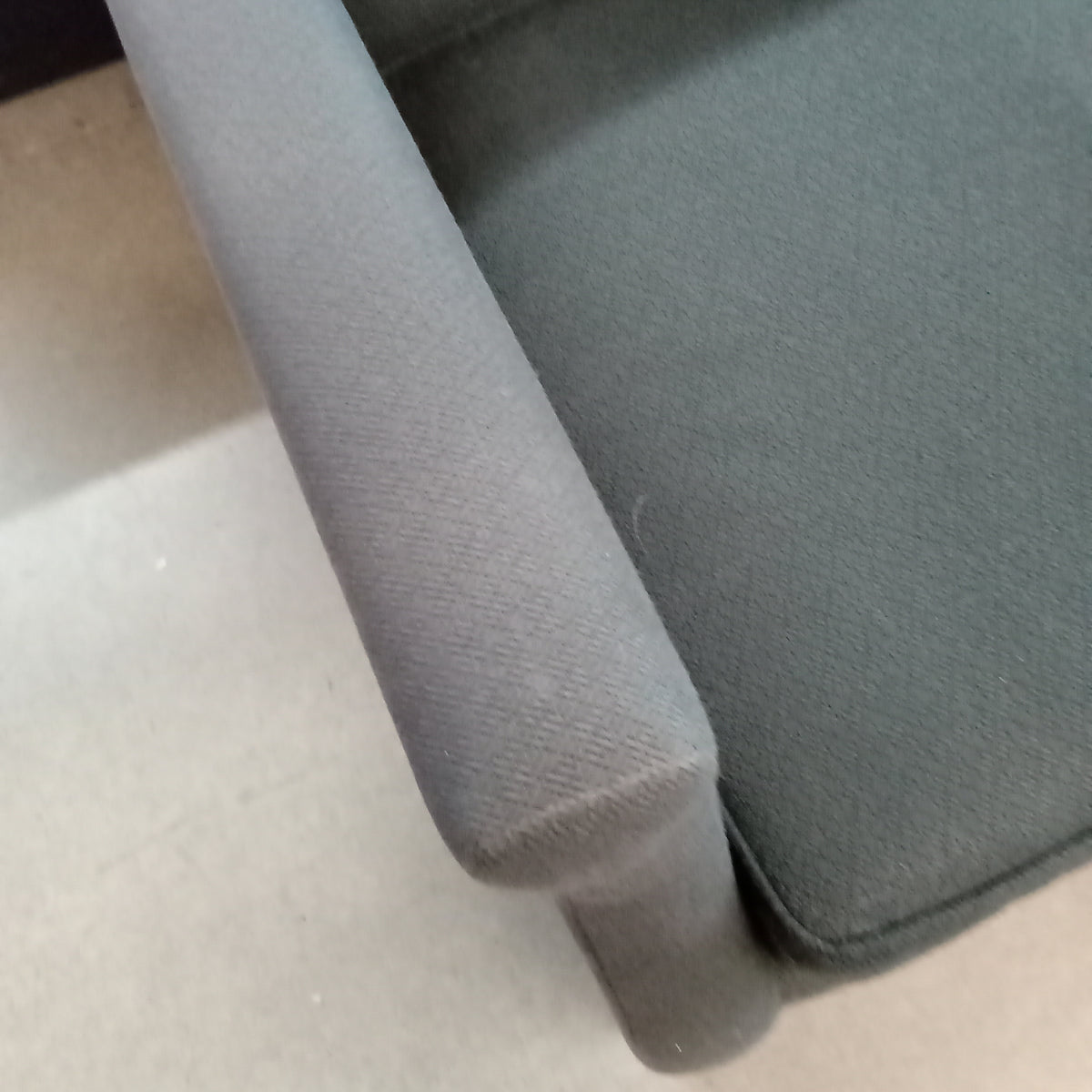 74"W Gray Fabric 3-Seat Sofa