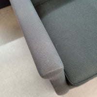 74"W Gray Fabric 3-Seat Sofa