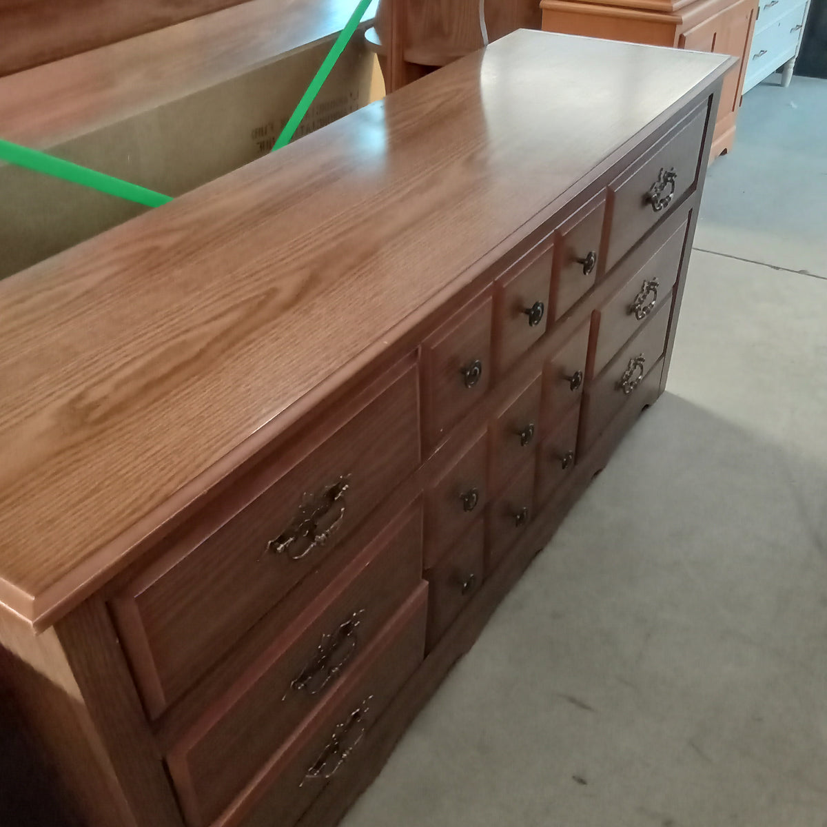 63"W 9-Drawer Dresser with Mirror