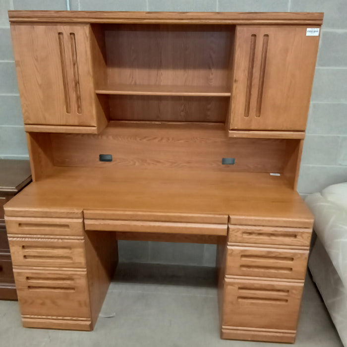 60"W 2-Piece Desk with Shelving